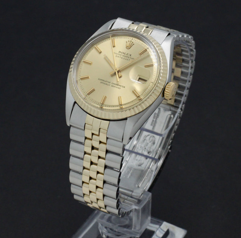 Rolex Datejust 1601 - 1972 - goud/staal - two/tone - Rolex horloge - Rolex kopen - Rolex heren horloge - Trophies Watches