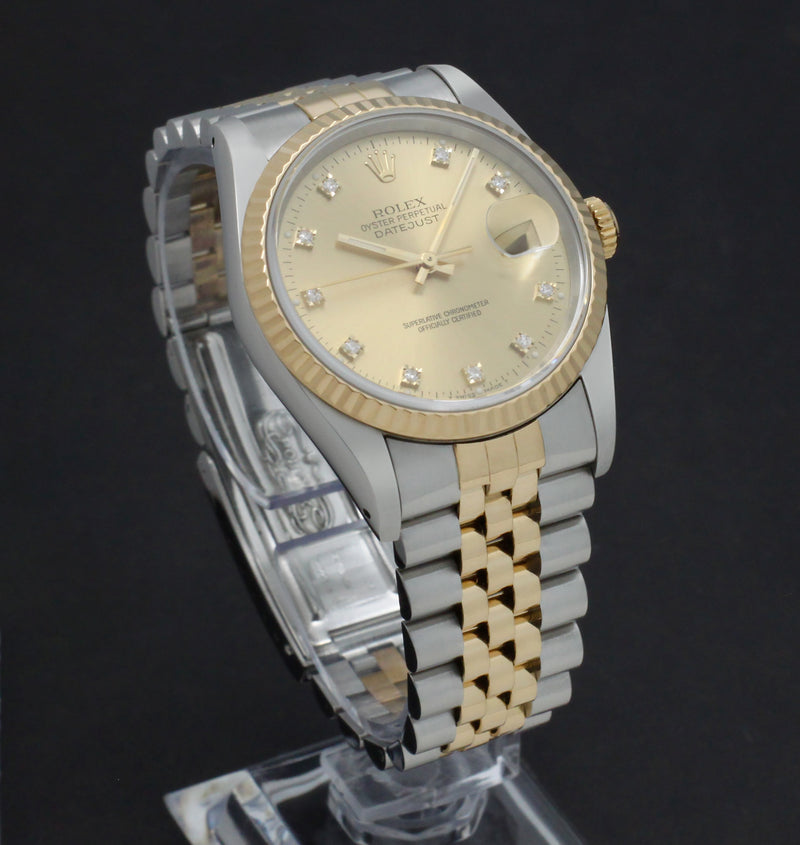 Rolex Datejust 16233G, Box & Papers, 1990