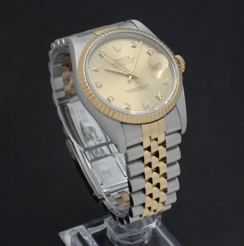 Rolex Datejust 16233G, Box & Papers, 1990