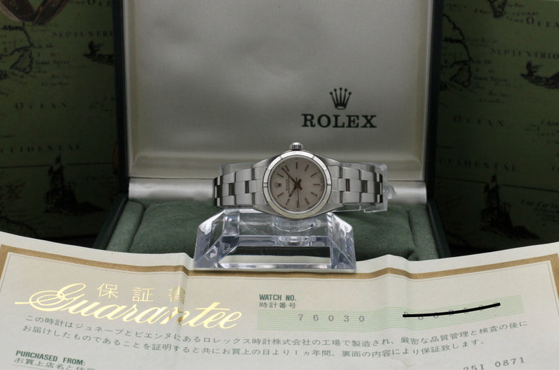 Rolex Oyster Perpetual Lady 76030, Box & Papers, 2001