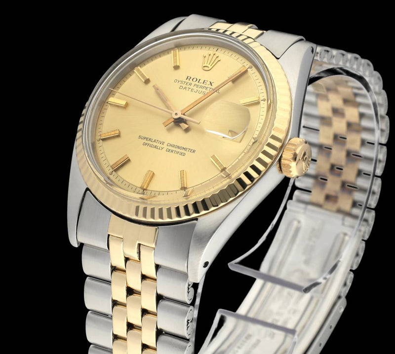 Rolex Datejust 1601 - 1971 - goud/staal - two/tone - Rolex horloge - Rolex kopen - Rolex heren horloge - Trophies Watches