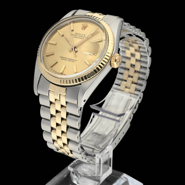 Rolex Datejust 1601 - 1974 - goud/staal - two/tone - Rolex horloge - Rolex kopen - Rolex heren horloge - Trophies Watches