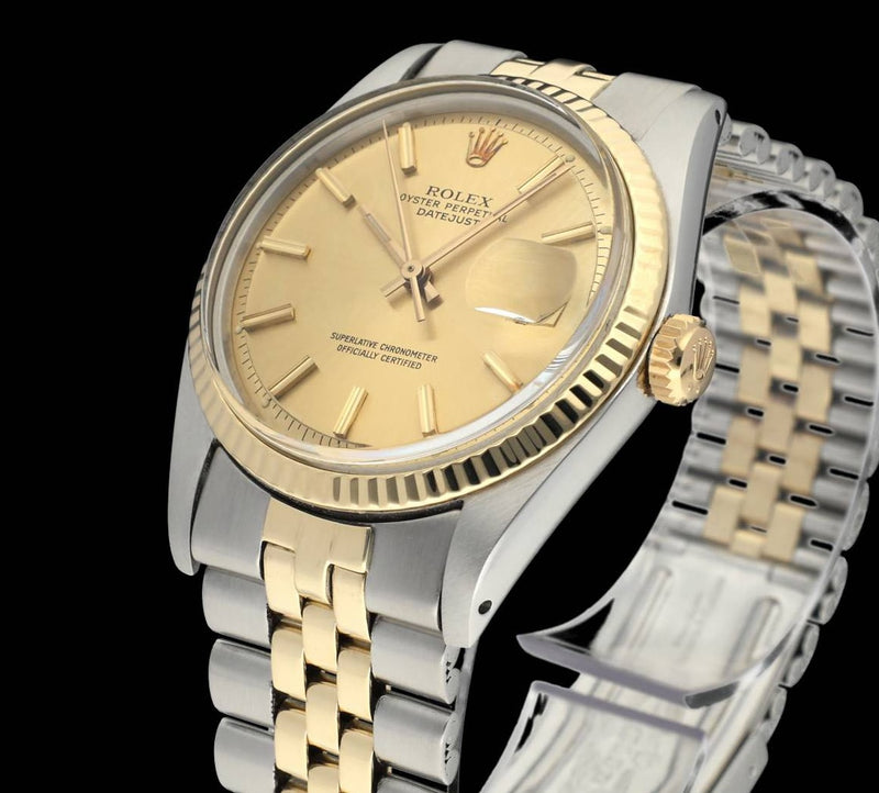 Rolex Datejust 1601 - 1974 - goud/staal - two/tone - Rolex horloge - Rolex kopen - Rolex heren horloge - Trophies Watches