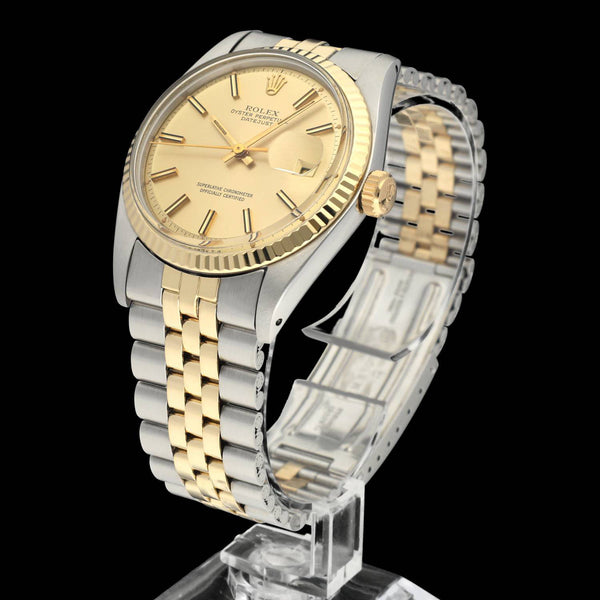 Rolex Datejust 1601 - 1973 - goud/staal - two/tone - Rolex horloge - Rolex kopen - Rolex heren horloge - Trophies Watches