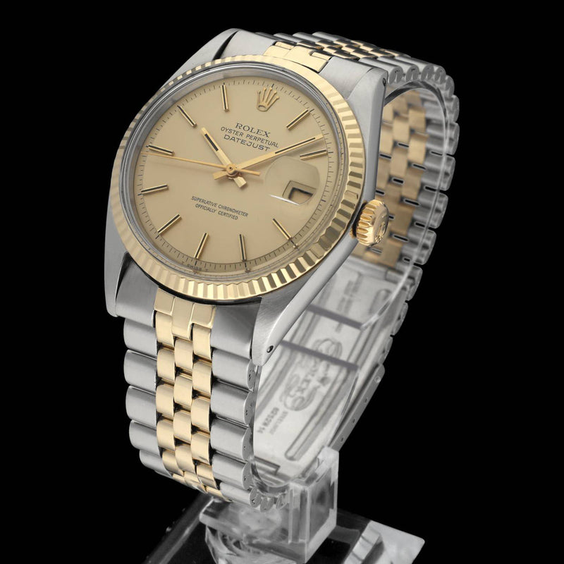 Rolex Datejust 1601 - 1970 - goud/staal - two/tone - Rolex horloge - Rolex kopen - Rolex heren horloge - Trophies Watches