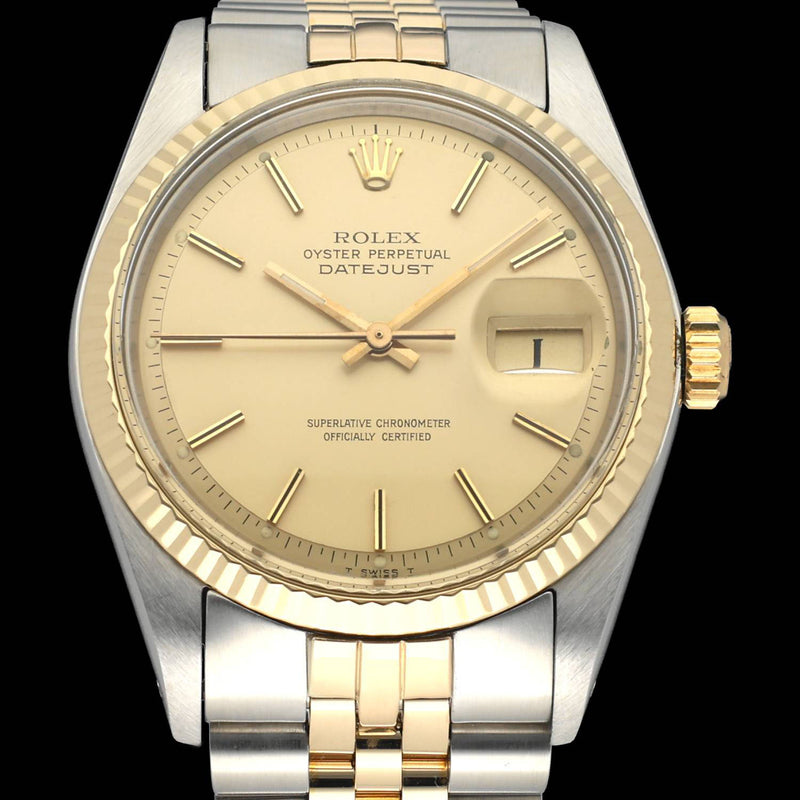 Rolex Datejust 1601 - 1976 - goud/staal - two/tone - Rolex horloge - Rolex kopen - Rolex heren horloge - Trophies Watches