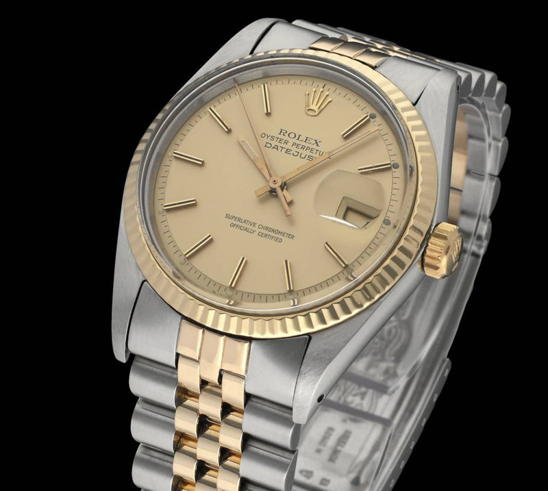 Rolex Datejust 1601 - 1976 - goud/staal - two/tone - Rolex horloge - Rolex kopen - Rolex heren horloge - Trophies Watches