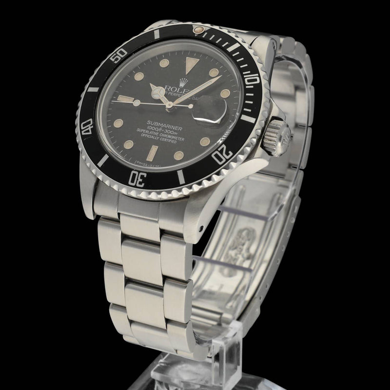 Rolex Submariner 16800 Tropical Dial - 1984 - Rolex horloge - Rolex kopen - Rolex heren horloge - Trophies Watches